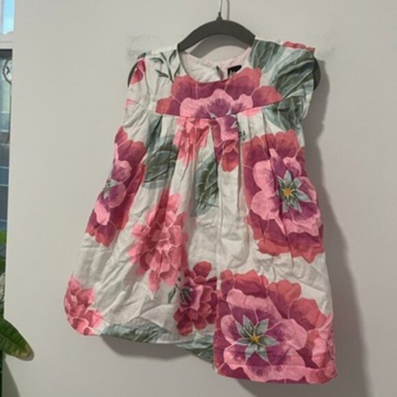 Tea Girl's Pink Floral Print Dress Size 2T - Picture 2 of 7